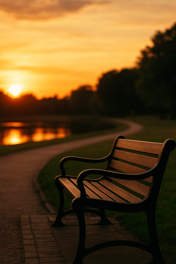 A quiet bench representing the jealousy that kills love – the silence left when trust fades
