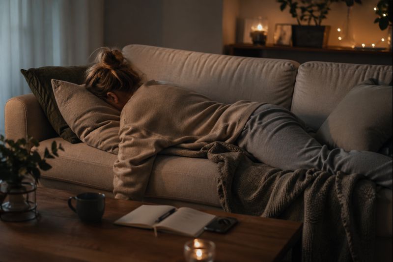 ADHD i vardagen möte ansvar – trött person som vilar på soffa