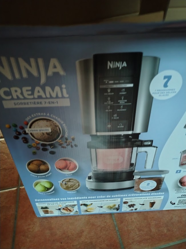 Ninja Creami ice cream maker at home ready to use
