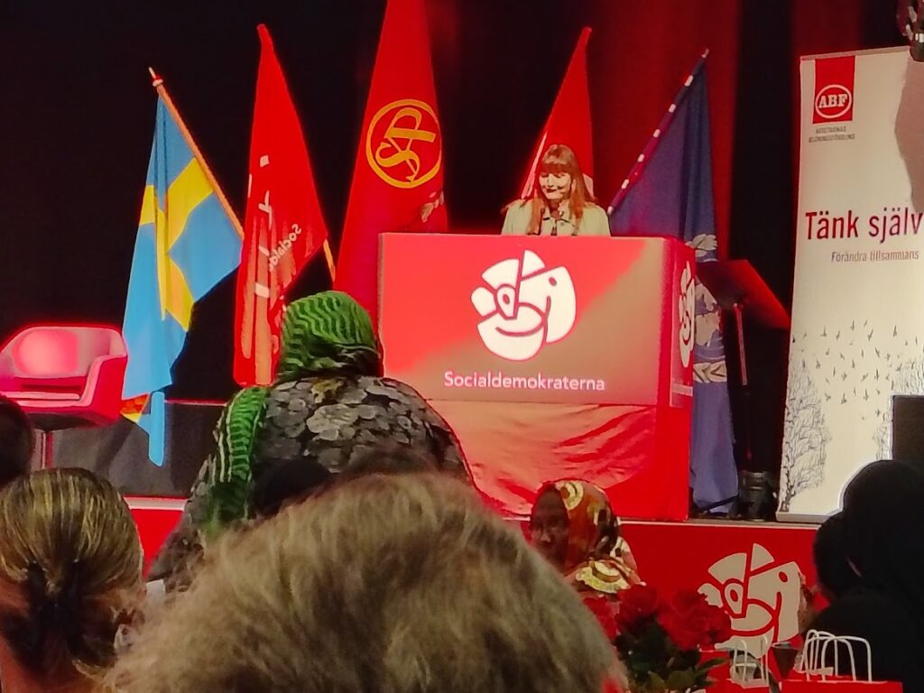Reflektion från gårdagen Marie Nilsson, förbundsordförande i IF Metall och ledamot av Socialdemokraternas partistyrelse, var en av talarna under dagen.